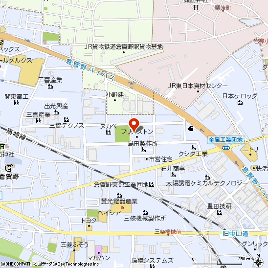 (株)高崎タイヤセンター倉賀野店付近の地図